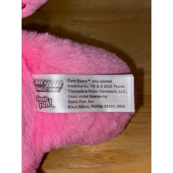 Care Bears Unlock the Magic Pink Rainbow Cheer Bear 14” Plush 2020 Toy Heart - Picture 11 of 12